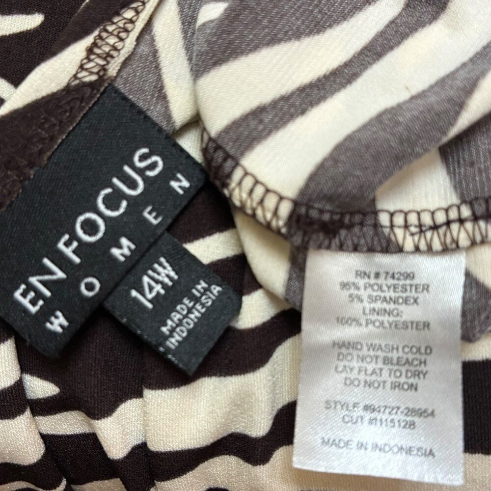 Y2K En Focus Brown Sleeveless Empire Waist Maxi Dress size 14W - Picture 8 of 8